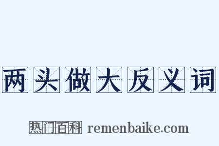 两头做大反义词是什么意思的图片